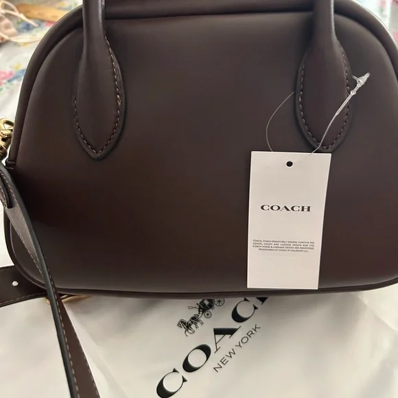 Coach Dark Brown Leather Satchel - Picture 3 of 8
